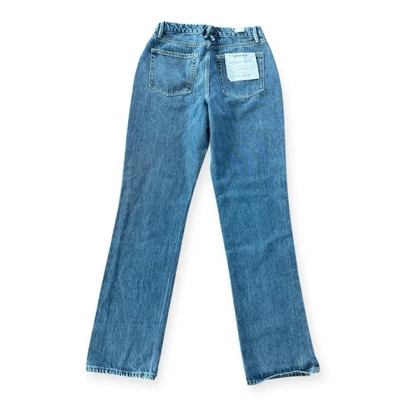 NWT Good American good boy women's Blue Straight Leg Jeans size 4/27 - Picture 15 of 16